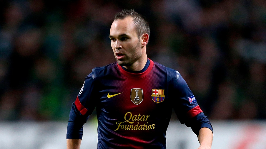 Imagem mostra jogador Andres Iniesta