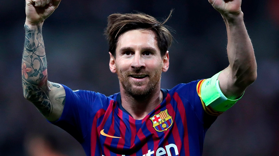 Imagem mostra jogador Lionel Messi