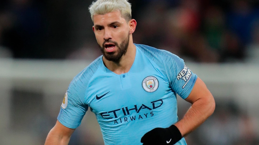 Imagem mostra o jogador Sergio Aguero