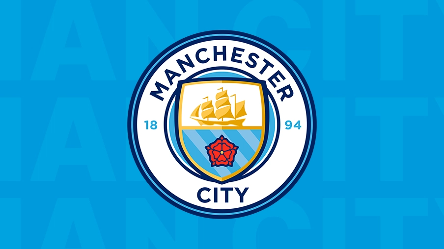 Imagem mostra escudo do Manchester City