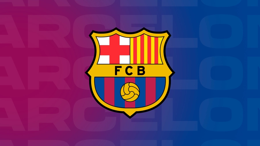 Imagem mostra escudo do Barcelona