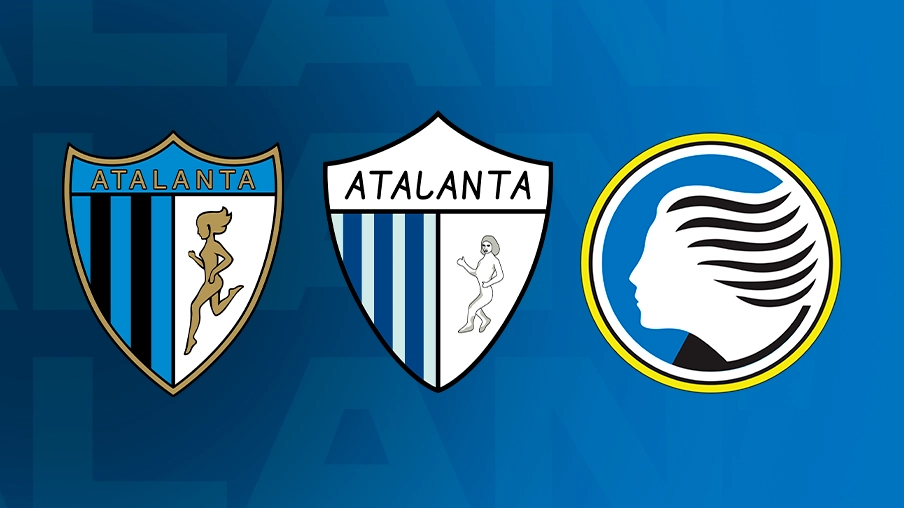 Imagem mostra escudos históricos do Atalanta