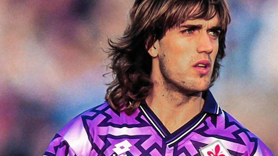 Imagem mostra o jogador Gabriel Batistuta