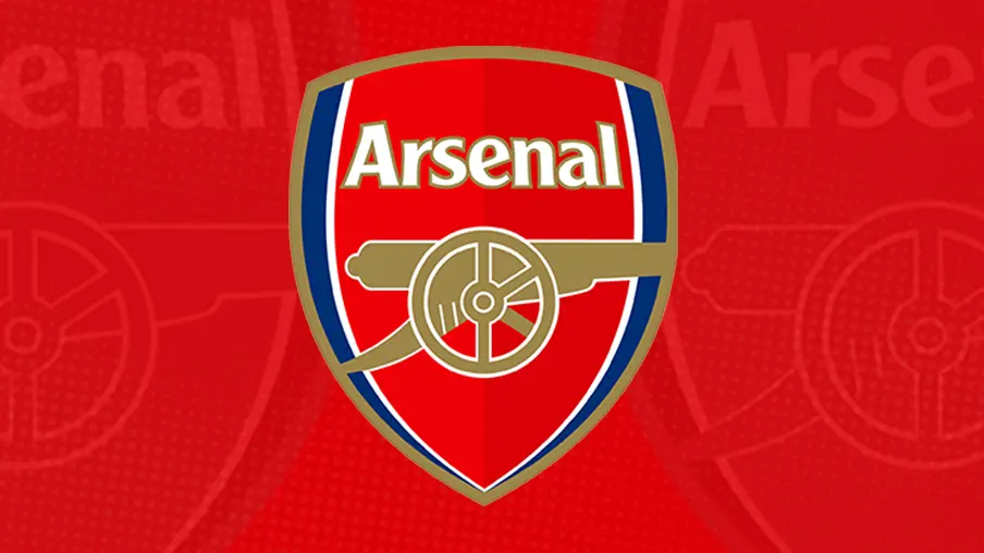 Imagem mostra escudo do Arsenal