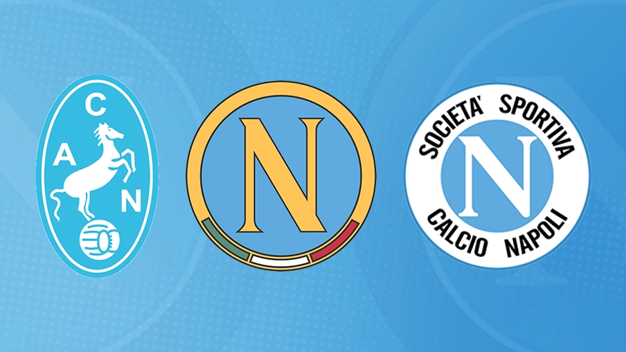 Imagem mostra evolução dos escudos do Napoli