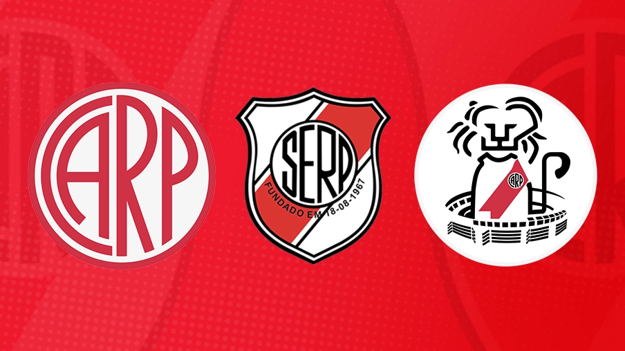 Imagem mostra evolução dos escudos do River Plate