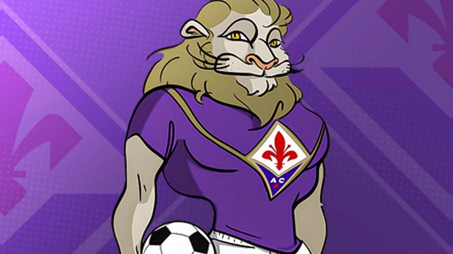 Imagem mostra mascote do Fiorentina, um leão