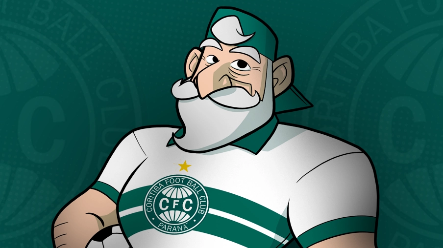 Imagem mostra mascote do Coritiba