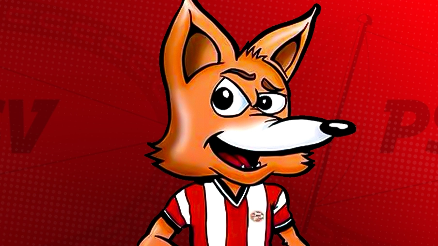 Imagem mostra mascote do PSV, uma raposa