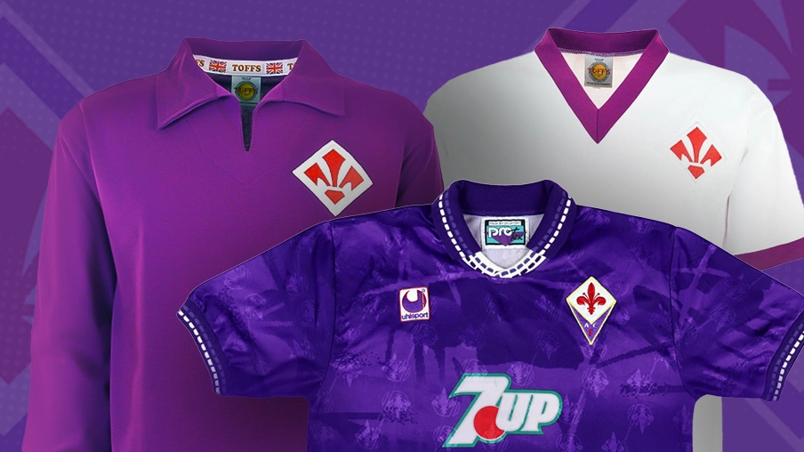 Imagem mostra camisas históricas do Fiorentina