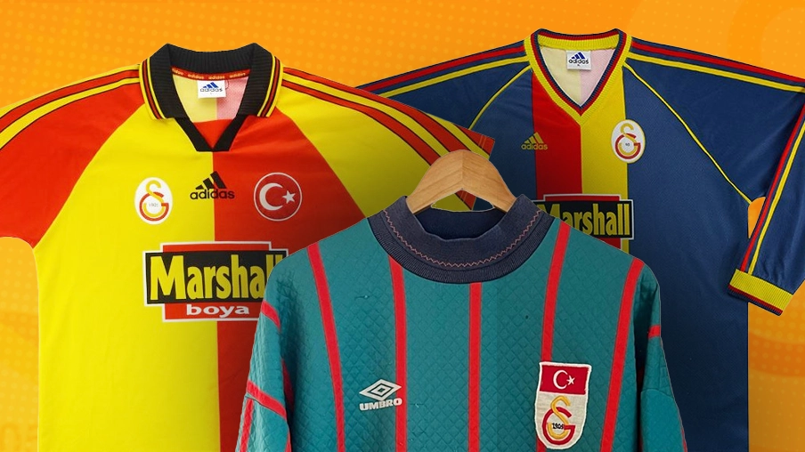 Imagem mostra camisas históricas do Galatasaray