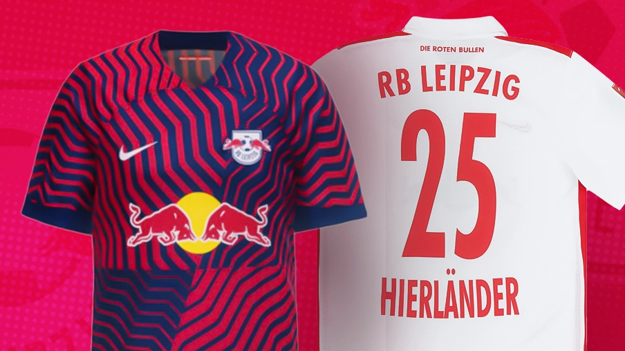 Imagem mostra camisas históricas do RB Leipzig