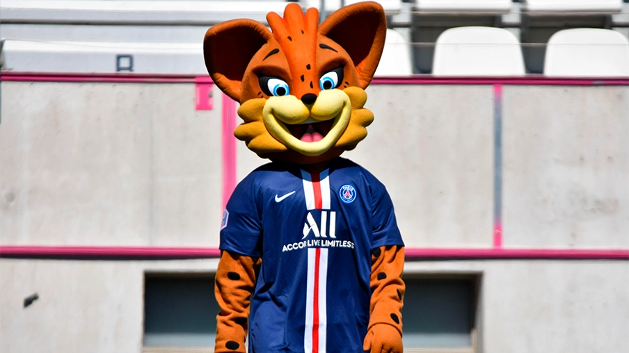 Imagem mostra mascote do PSG